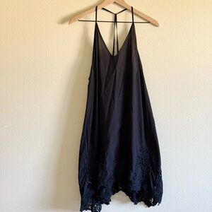 Intimately Free People Elegant Black Lace Hem Dress